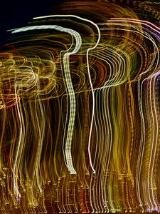 Preview wallpaper light, lines, long exposure, freezelight, abstraction, yellow