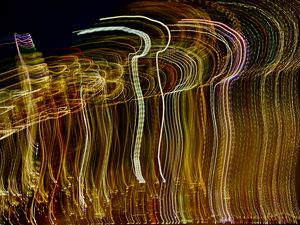 Preview wallpaper light, lines, long exposure, freezelight, abstraction, yellow