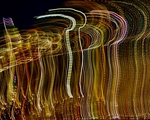 Preview wallpaper light, lines, long exposure, freezelight, abstraction, yellow