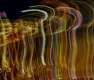 Preview wallpaper light, lines, long exposure, freezelight, abstraction, yellow