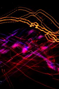 Preview wallpaper light, lines, neon, long exposure, abstraction