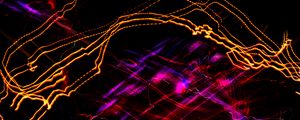 Preview wallpaper light, lines, neon, long exposure, abstraction