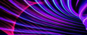 Preview wallpaper light, lines, neon, freezelight, abstraction, purple