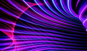 Preview wallpaper light, lines, neon, freezelight, abstraction, purple