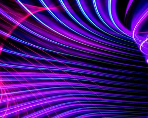 Preview wallpaper light, lines, neon, freezelight, abstraction, purple