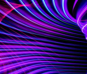 Preview wallpaper light, lines, neon, freezelight, abstraction, purple