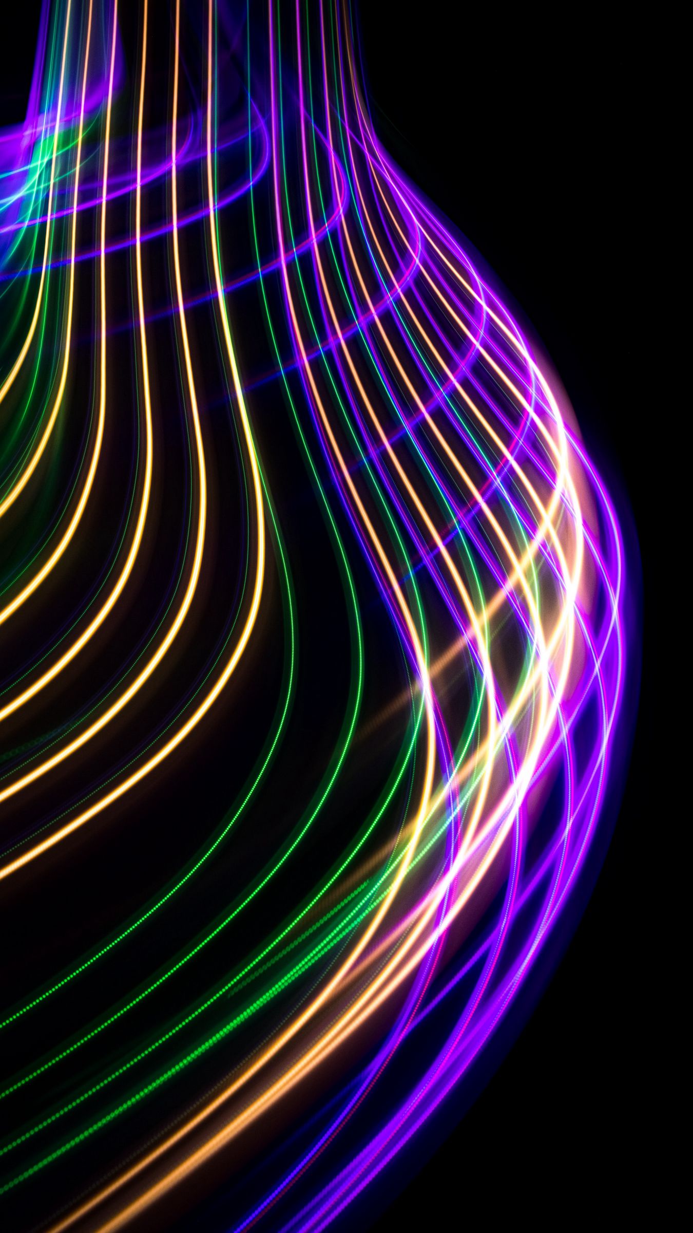 1350x2400 Wallpaper light, lines, neon, freezelight, abstraction, colorful