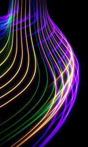 Preview wallpaper light, lines, neon, freezelight, abstraction, colorful