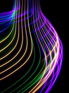 Preview wallpaper light, lines, neon, freezelight, abstraction, colorful