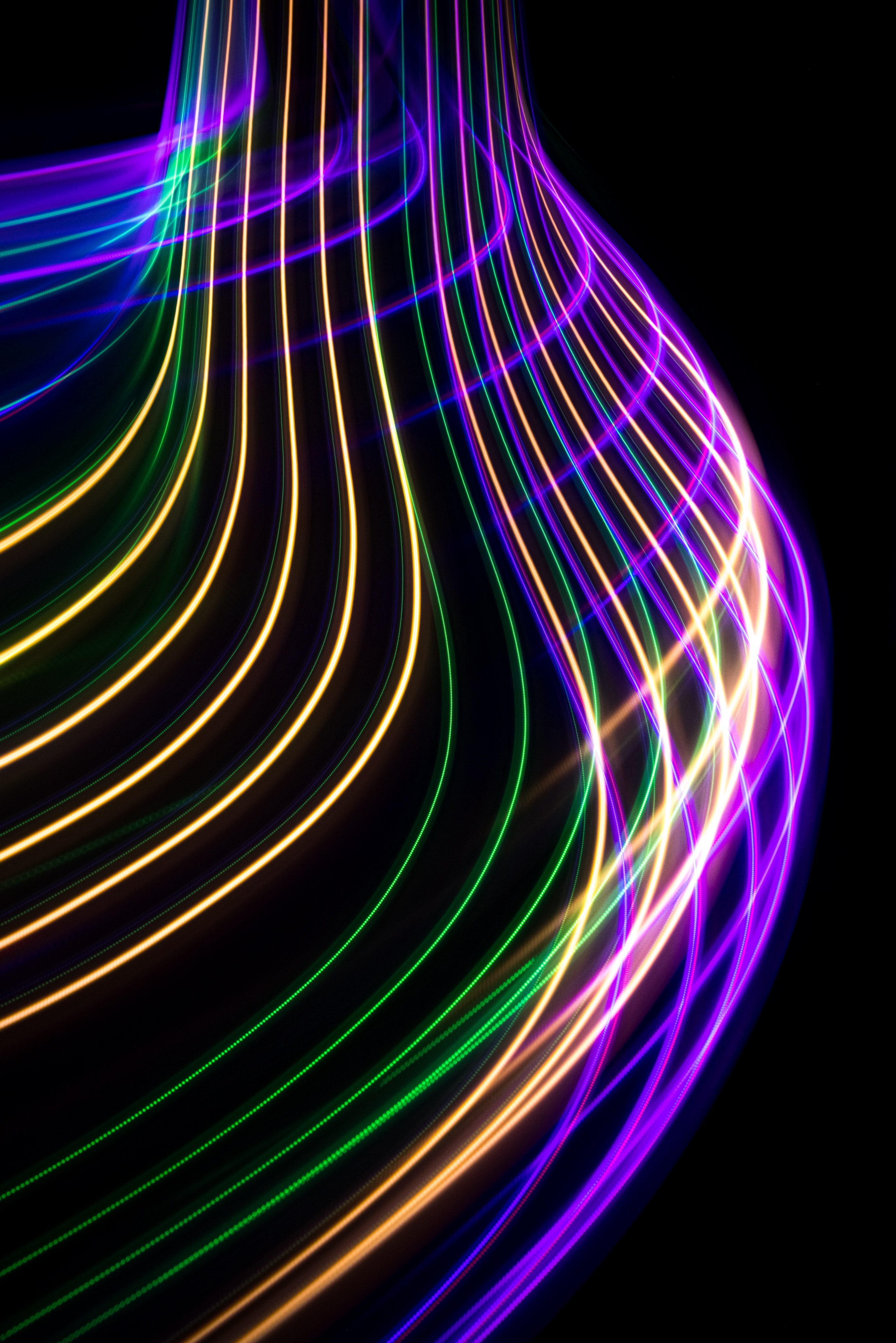 2735x4100 Wallpaper light, lines, neon, freezelight, abstraction, colorful