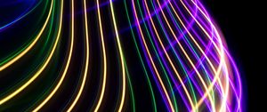 Preview wallpaper light, lines, neon, freezelight, abstraction, colorful