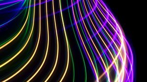 Preview wallpaper light, lines, neon, freezelight, abstraction, colorful