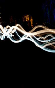 Preview wallpaper light, long exposure, blur, night, dark, abstraction