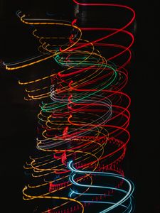 Preview wallpaper light, long exposure, lines, colorful, abstraction