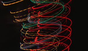 Preview wallpaper light, long exposure, lines, colorful, abstraction