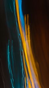 Preview wallpaper light, long exposure, yellow, blue, abstraction