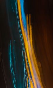 Preview wallpaper light, long exposure, yellow, blue, abstraction
