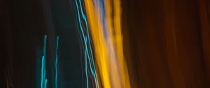 Preview wallpaper light, long exposure, yellow, blue, abstraction