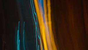 Preview wallpaper light, long exposure, yellow, blue, abstraction