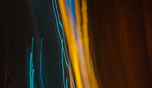 Preview wallpaper light, long exposure, yellow, blue, abstraction