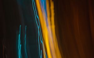 Preview wallpaper light, long exposure, yellow, blue, abstraction