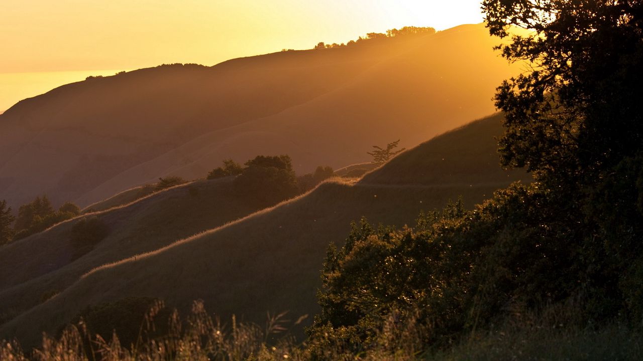 Wallpaper light, mountains, emergence, morning, rising