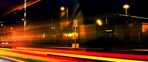 Preview wallpaper light, movement, long exposure, street, night