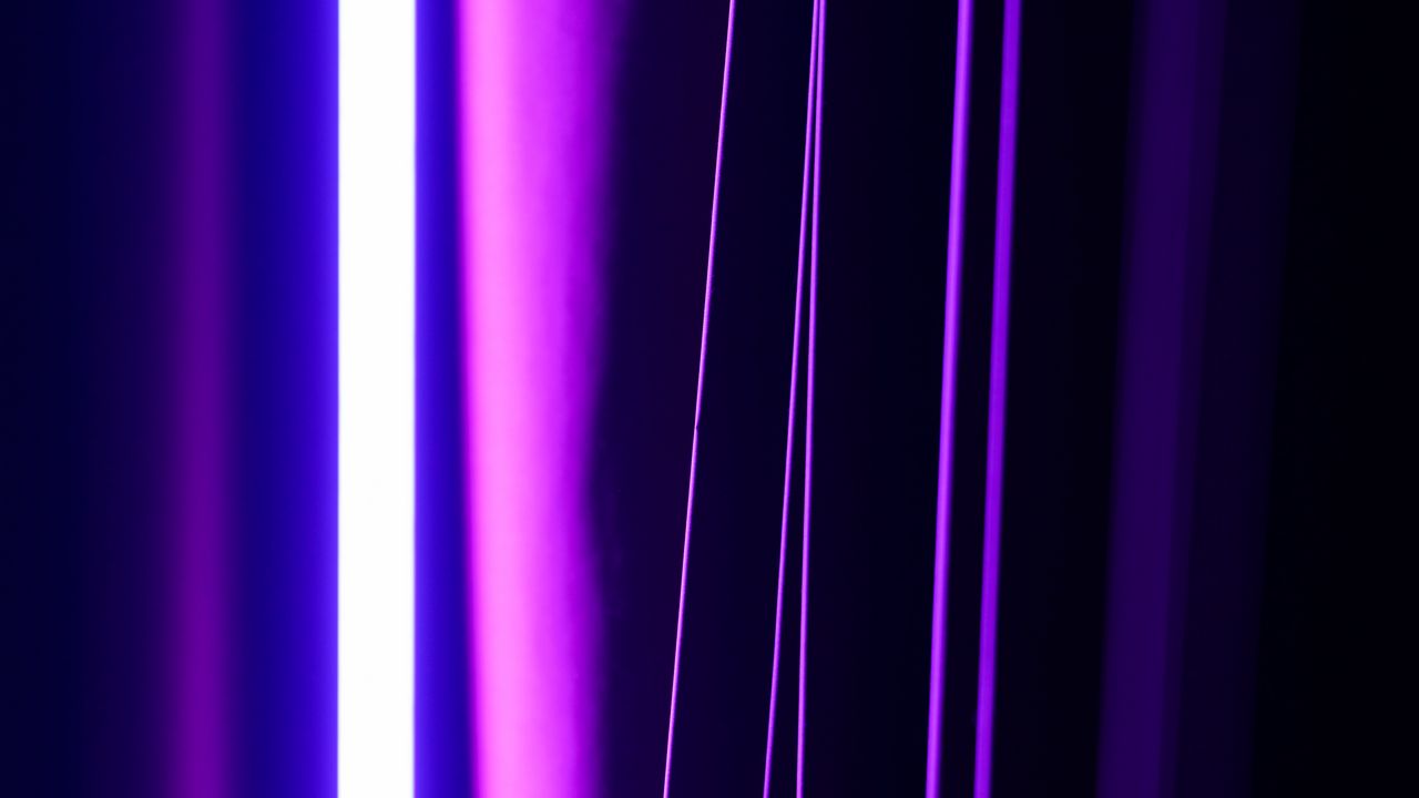 Wallpaper light, neon, lines, purple, abstraction