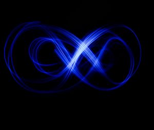 Preview wallpaper light, neon, long exposure, abstraction, blue