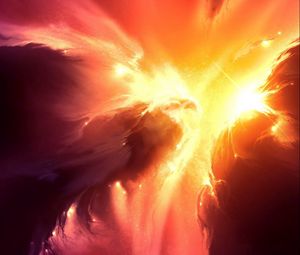 Preview wallpaper light, radiance, fire, explosion