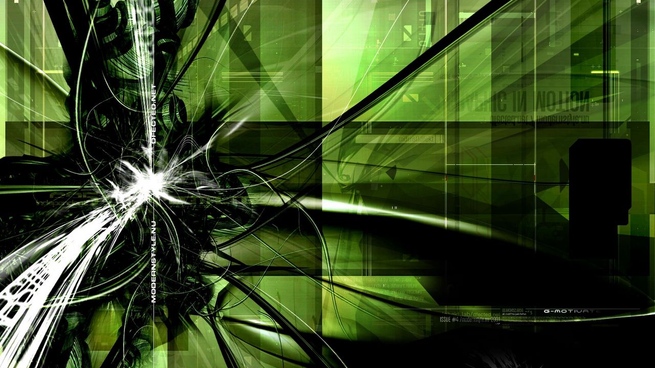 Wallpaper light, rays, explosions, shiny, green, abstract