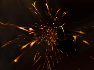 Preview wallpaper light, sparks, lines, abstraction