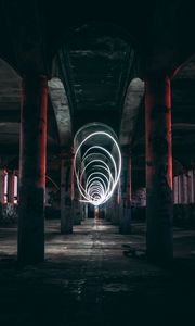 Preview wallpaper light, spiral, building, abandoned