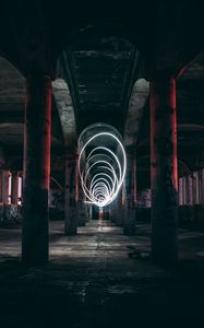 Preview wallpaper light, spiral, building, abandoned