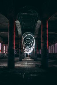 Preview wallpaper light, spiral, building, abandoned