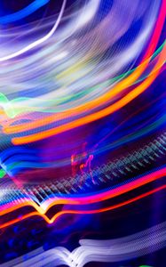 Preview wallpaper light, stripes, freezelight, blur, abstraction, colorful