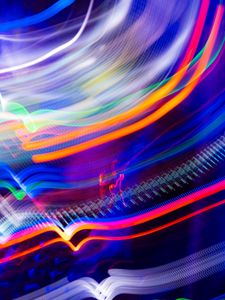 Preview wallpaper light, stripes, freezelight, blur, abstraction, colorful