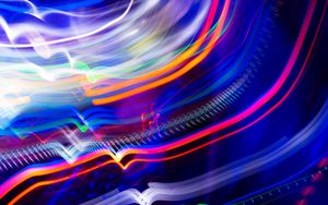 Preview wallpaper light, stripes, freezelight, blur, abstraction, colorful