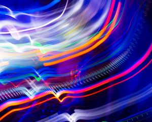 Preview wallpaper light, stripes, freezelight, blur, abstraction, colorful