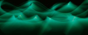 Preview wallpaper light, waves, blur, abstraction, green