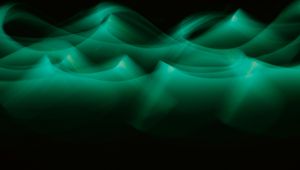 Preview wallpaper light, waves, blur, abstraction, green
