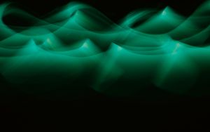 Preview wallpaper light, waves, blur, abstraction, green