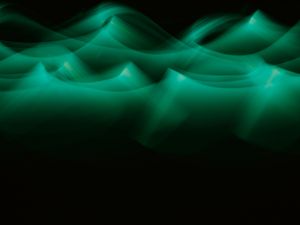 Preview wallpaper light, waves, blur, abstraction, green