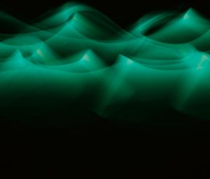 Preview wallpaper light, waves, blur, abstraction, green
