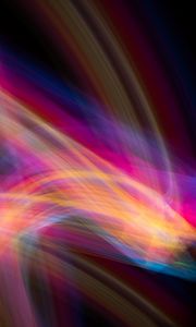 Preview wallpaper light, waves, long exposure, abstraction, colorful