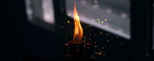 Preview wallpaper lighter, flame, sparks, dark