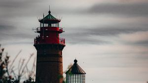 Preview wallpaper lighthouse, architecture, bushes, sky