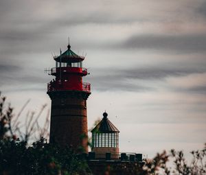 Preview wallpaper lighthouse, architecture, bushes, sky