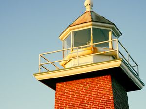 Preview wallpaper lighthouse, bricks, building, roof, tiles