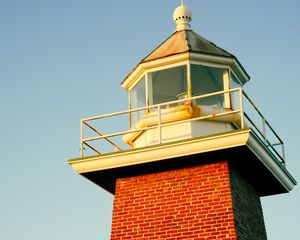 Preview wallpaper lighthouse, bricks, building, roof, tiles